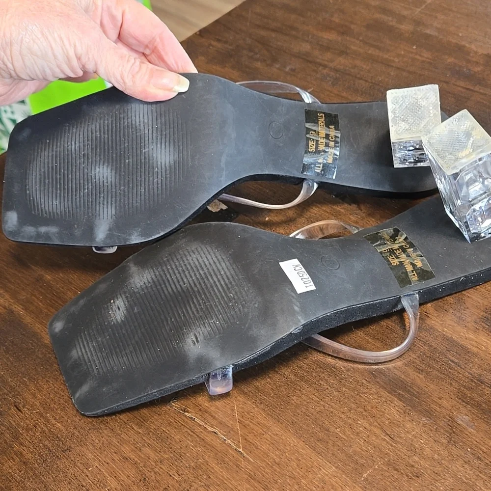 Lulu's Black and Clear Women's Heels